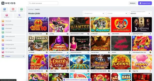 Weiss casino games and sport